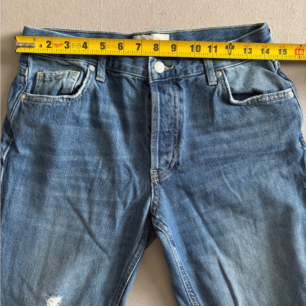 We the Free Women’s Straight Leg Distressed Cotton Crop Fray Size 25 - Picture 4 of 8